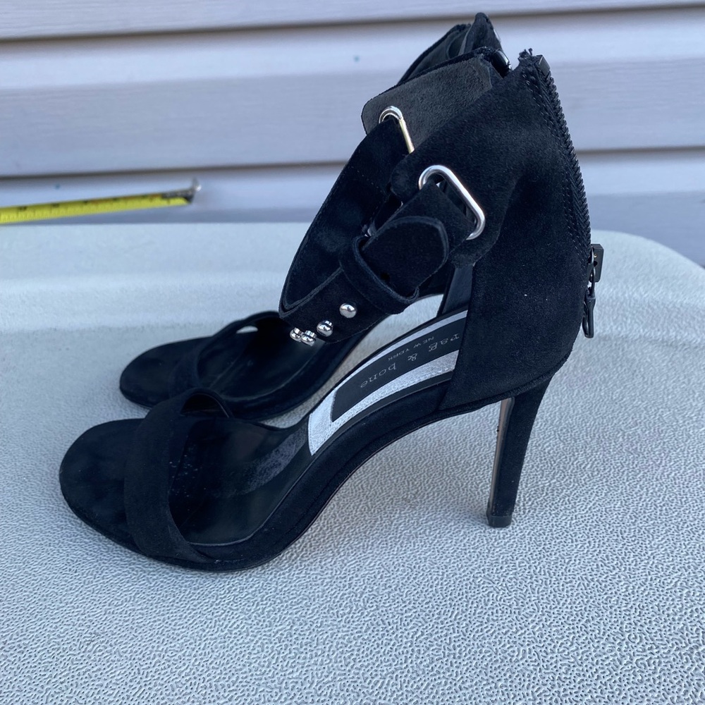 Rag & Bone Newyork Black Suede Heels Size 36.5